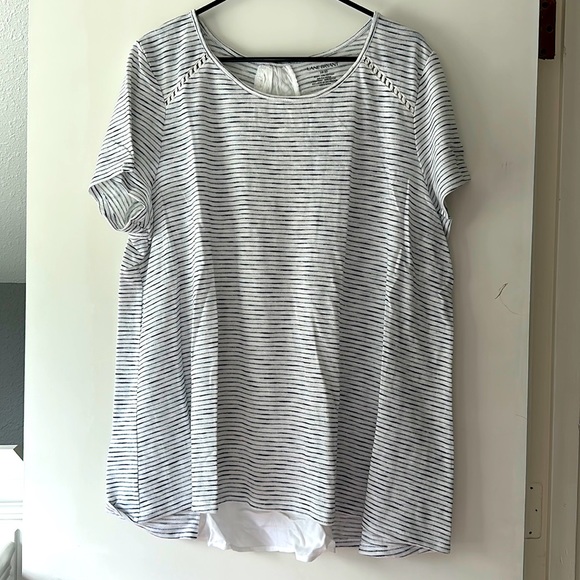 Stripped Corset-Back Lane Bryant Top — Size 18/20 - Picture 1 of 5